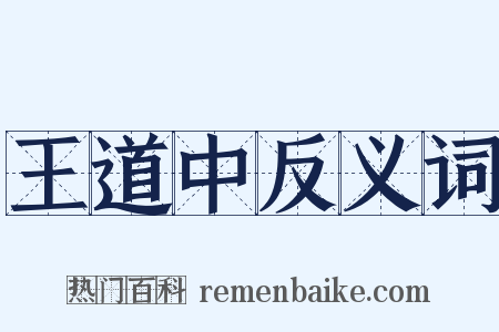 王道中反义词是什么意思的图片